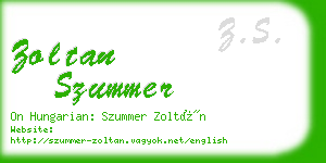 zoltan szummer business card